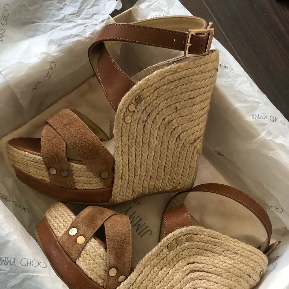 Jimmy Choo 36.5 Perry Espadrille Sandals